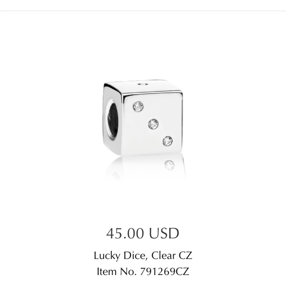 Rare authentic Las Vegas dice can pandora charm